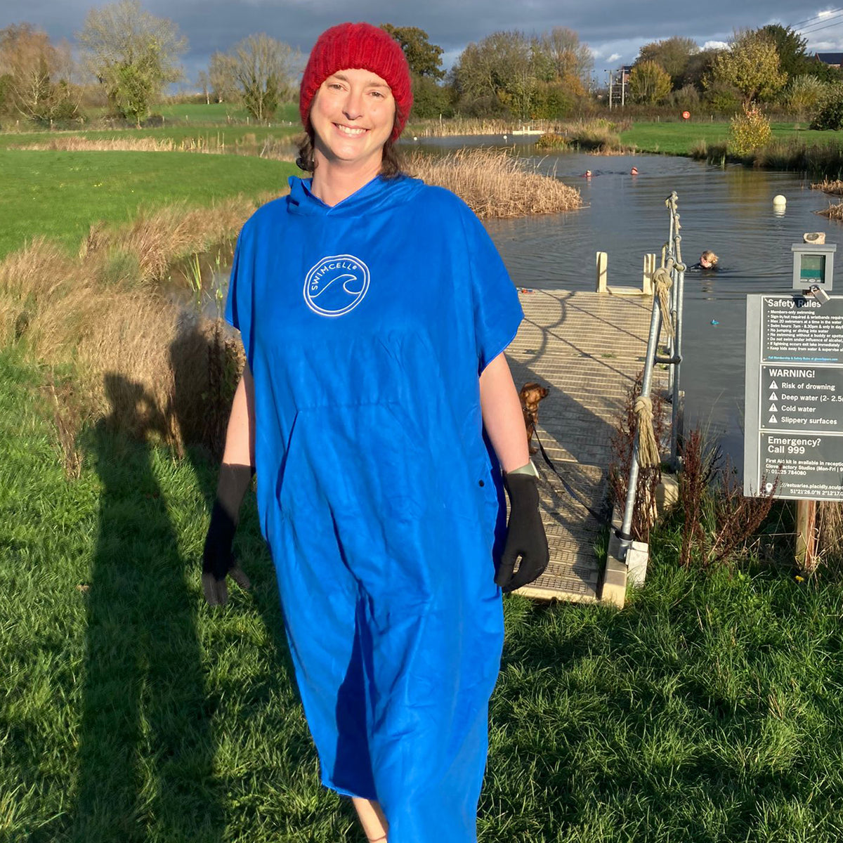 Microfibre changing robe poncho lake swimming