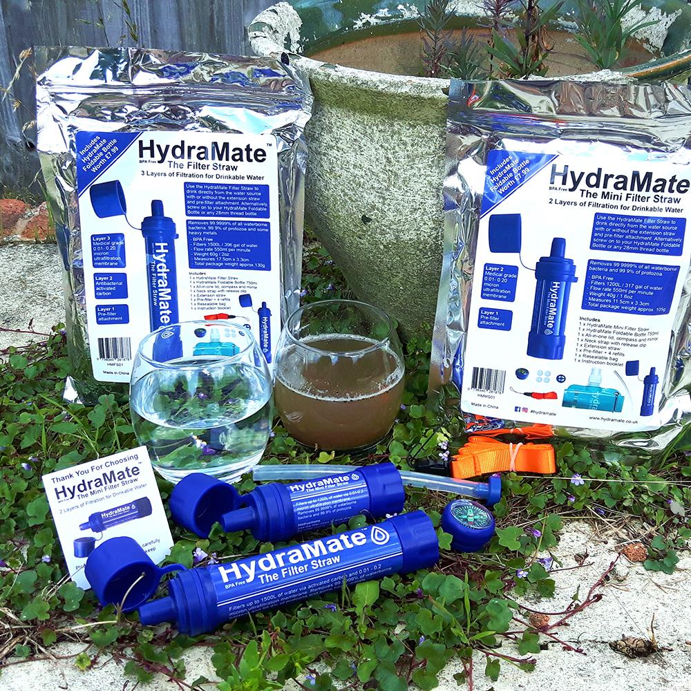 New! HydraMate Water Filter Straws