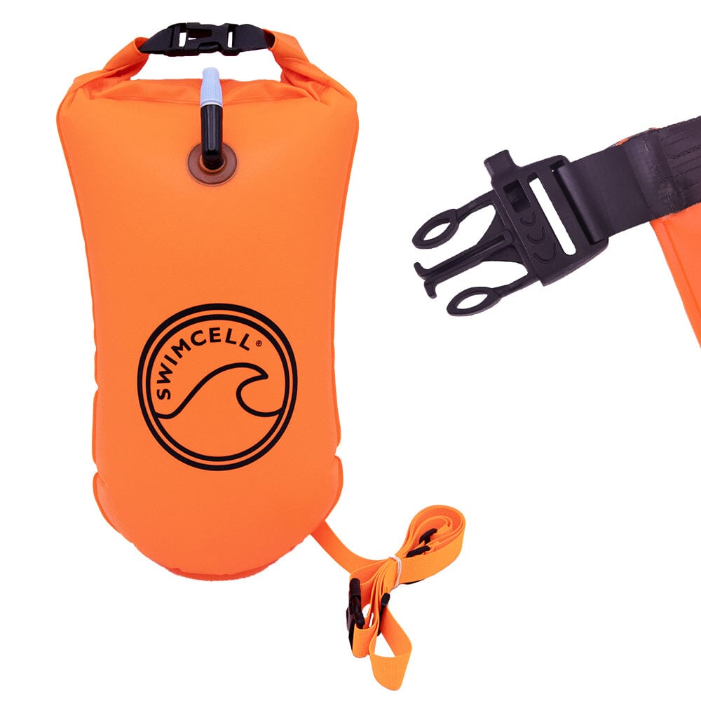 SwimCell 15l tow float with dry bag and built in emergency whistle
