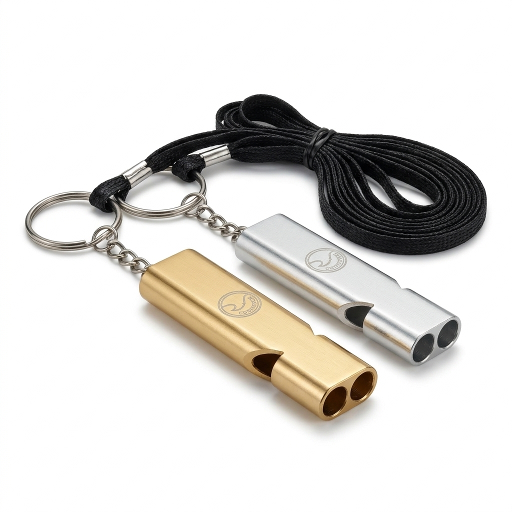 Emergency Metal Survival Whistles - Pack of 2