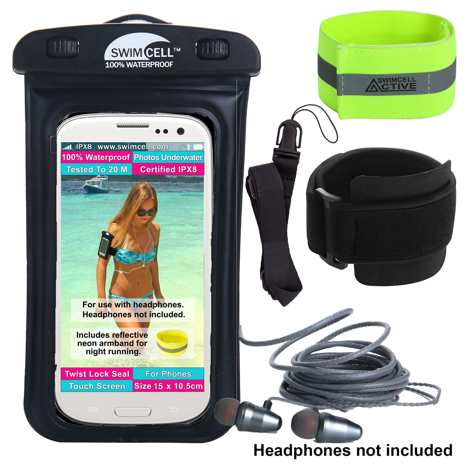 Waterproof phone case with armband