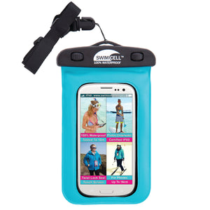 SwimCell Waterproof Phone Case Blue Standard Size