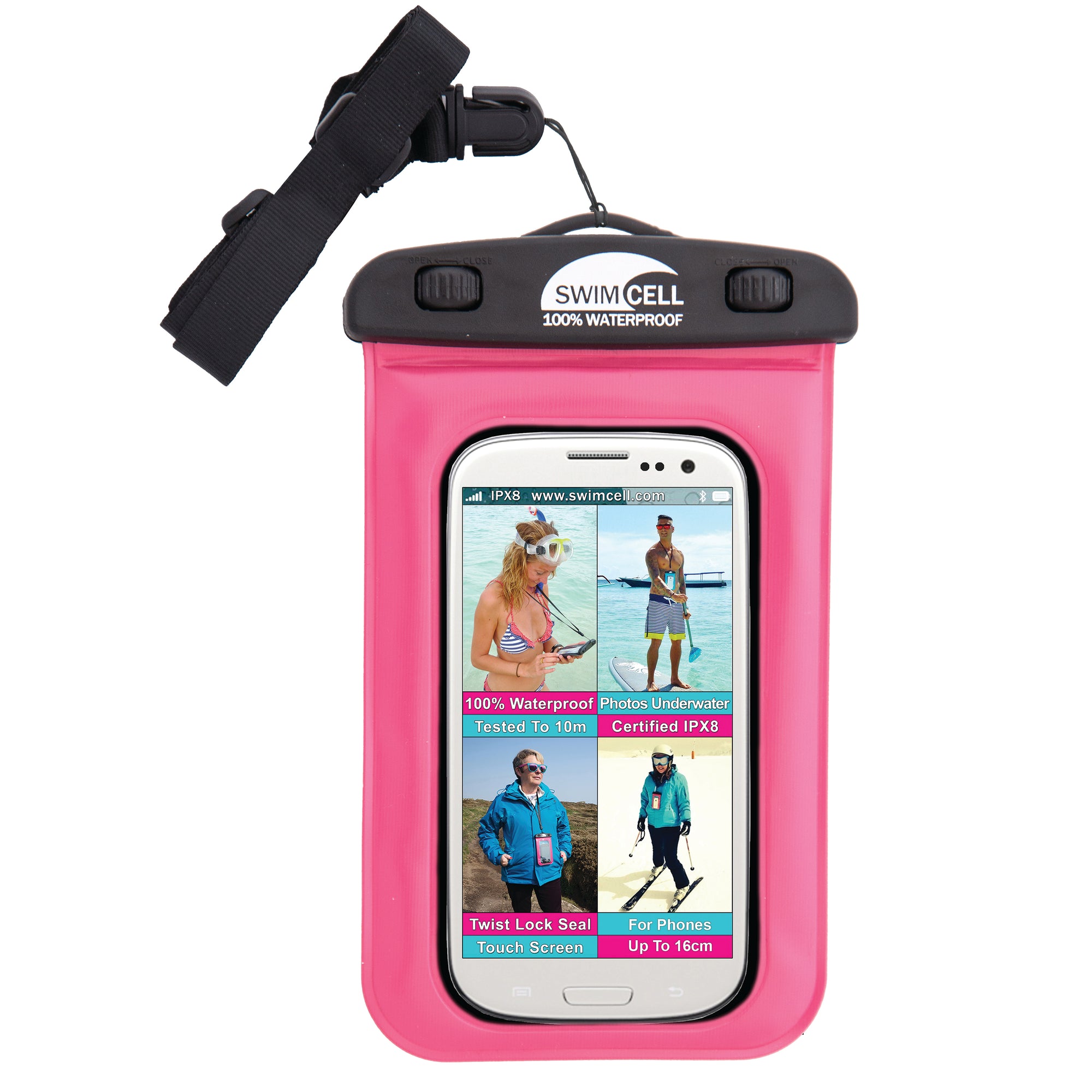 SwimCell Waterproof Phone Case Pink