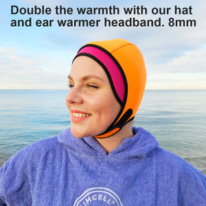 SwimCell Swimming Hat Orange 4mm Neoprene