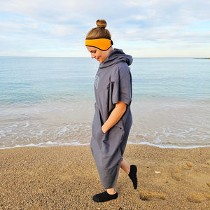 SwimCell Grey Changing Robe Light weight Microfibre 2 in 1