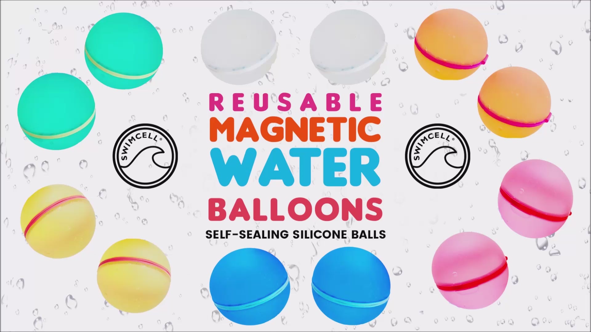 SwimCell Magnetic Self Sealing Water Balloons Video