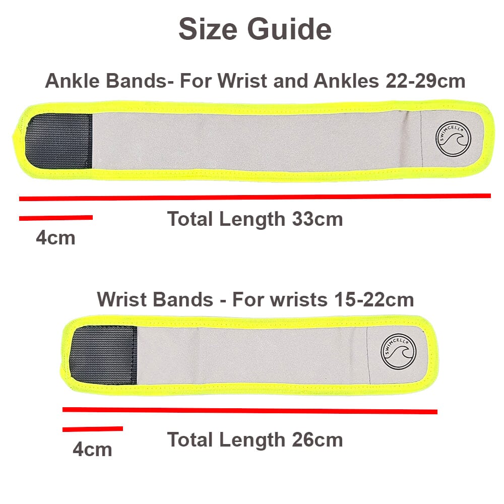Size Guide reflective ankle arm and wristbands