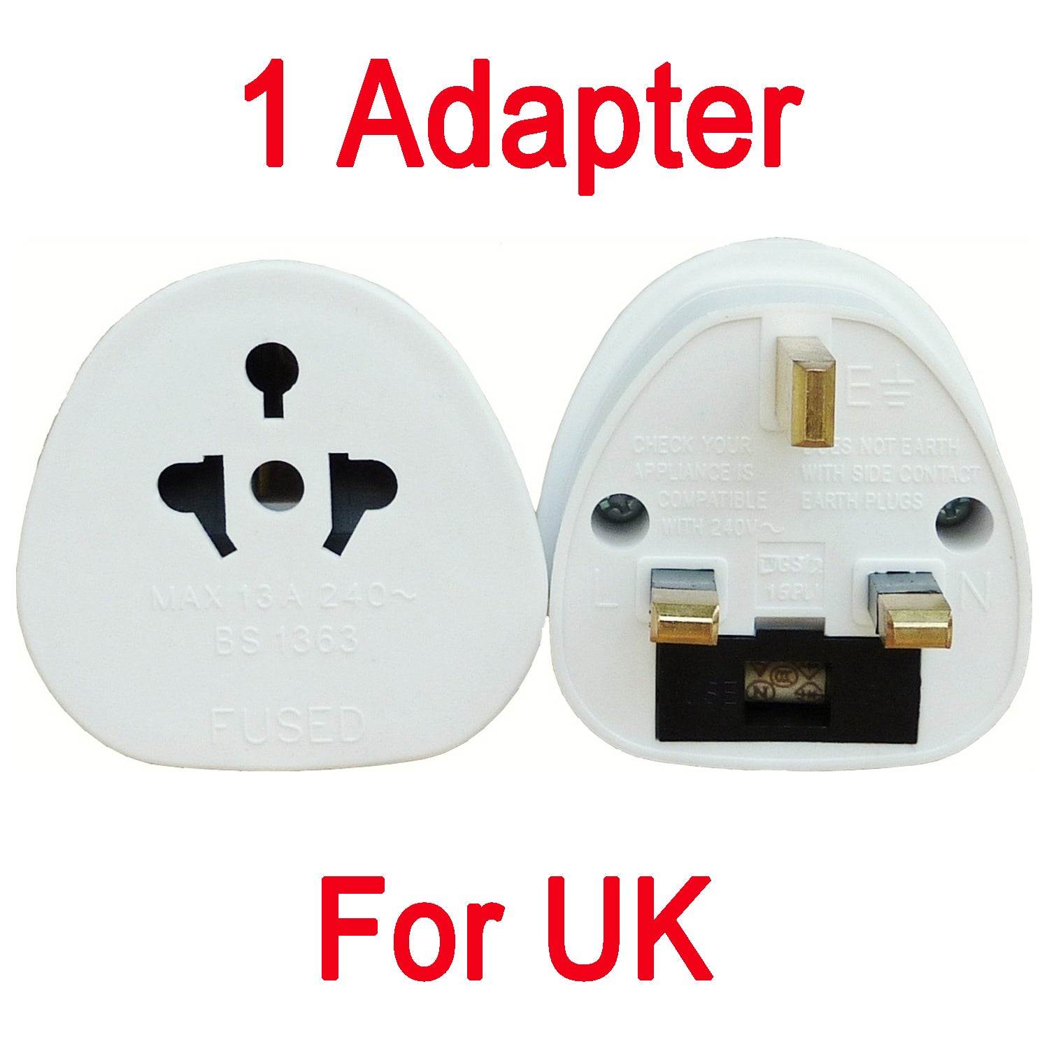 Wholesale Travel Adapters For UK, EU and USA - For UK / With / 1