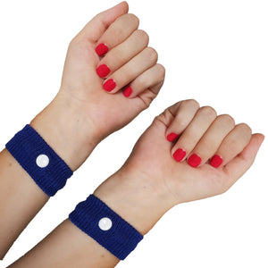 swimcell travel sickness wrist bands blue adults and children