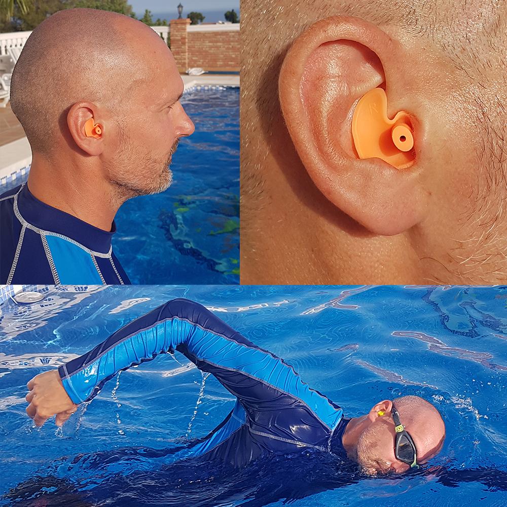 Swimmers Plug Waterproof Earplugs for Swimming. Adult Size.