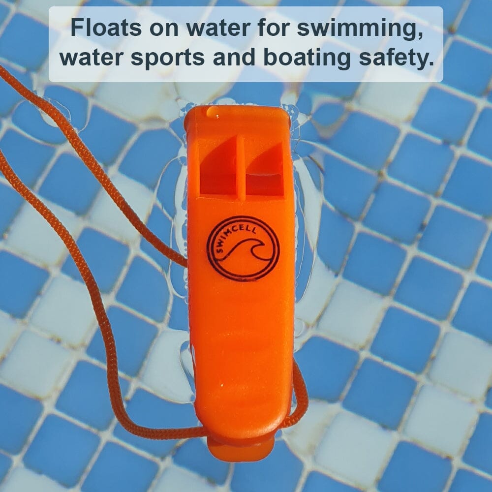 SwimCell Floating Orange Marine Whistle