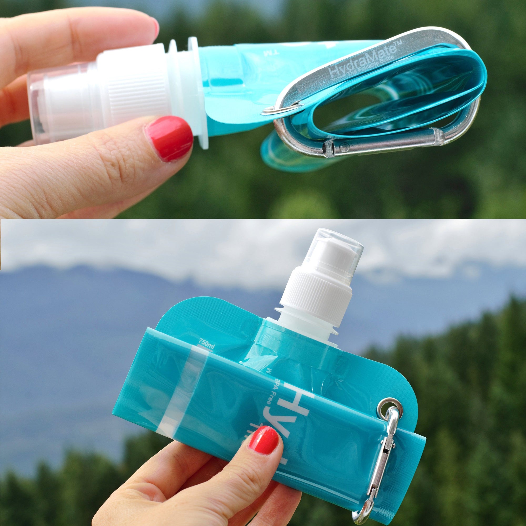 HydraMate Foldable Bottle for Camping Pocket Size