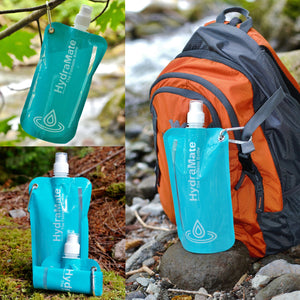 HydraMate Foldable Bottle With Belt Clip Collapsible Bottle