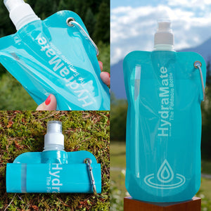 HydraMate Foldable Water Bottle Collapsible Bottle For Travel