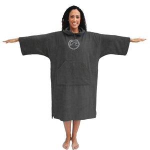 SwimCell Changing Robe Towel Poncho Grey Medium