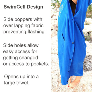 Microfibre 2 in 1 changing robe towel poppers
