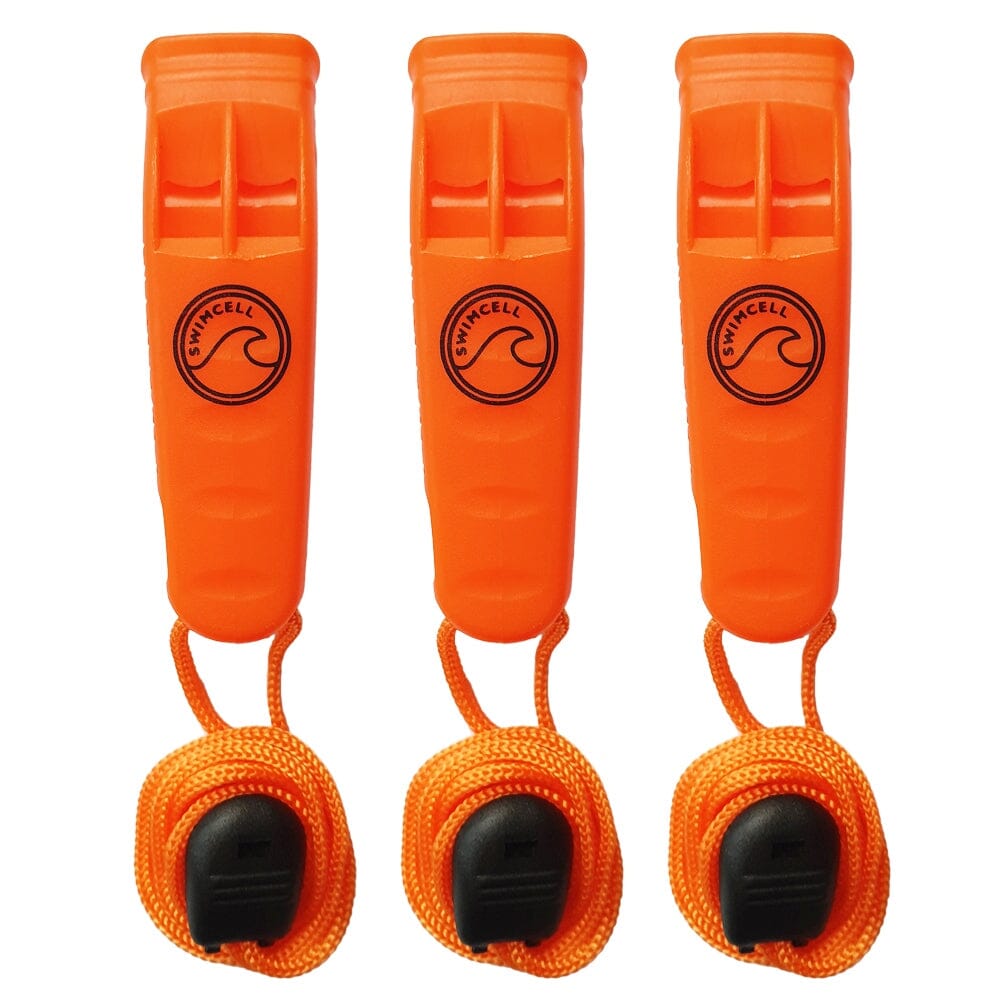 Orange Emergency Whistle For Swimming - Pack of 3