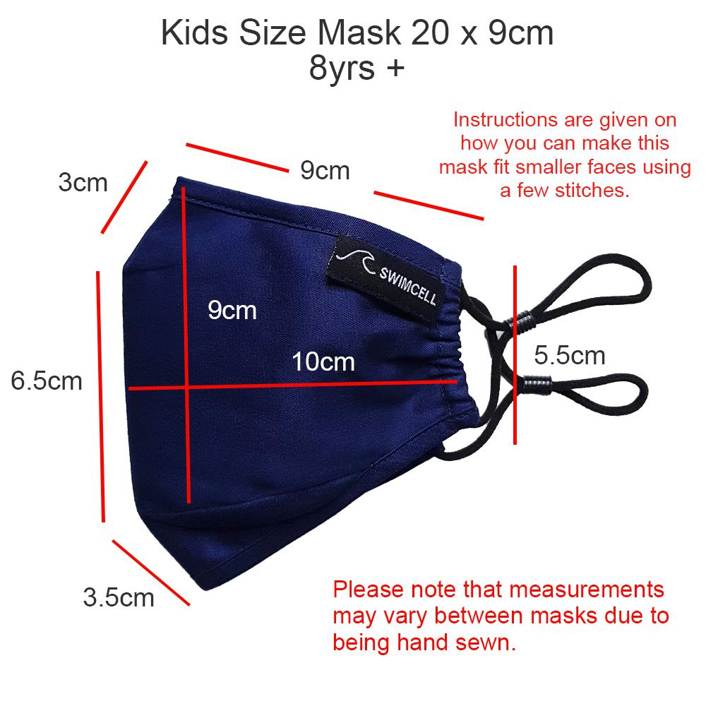 Kids cotton face mask 3 layers triple layer