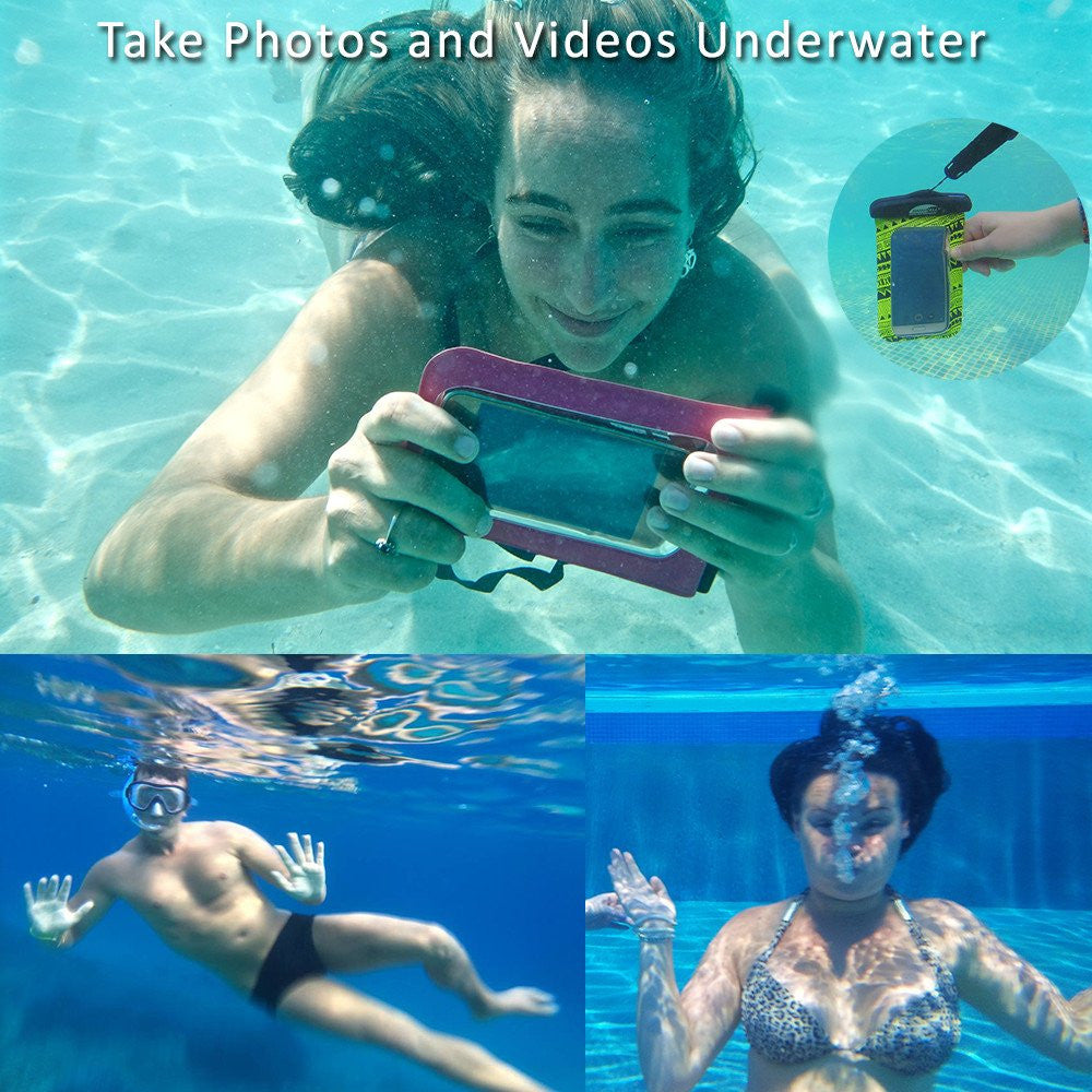 Swimming with phone underwater in SwimCell Waterproof phone case
