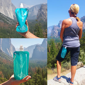 HydraMate foldable bottle for hiking adventures 750ml